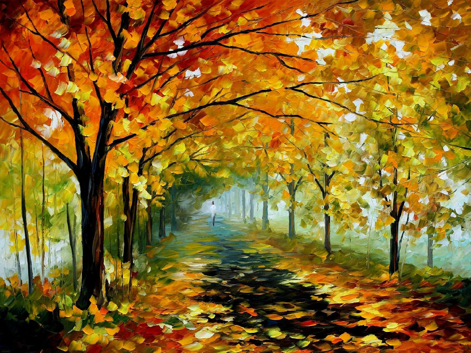 Famous Landscape Paintings
 Leonid Afremov oil on canvas palette knife original