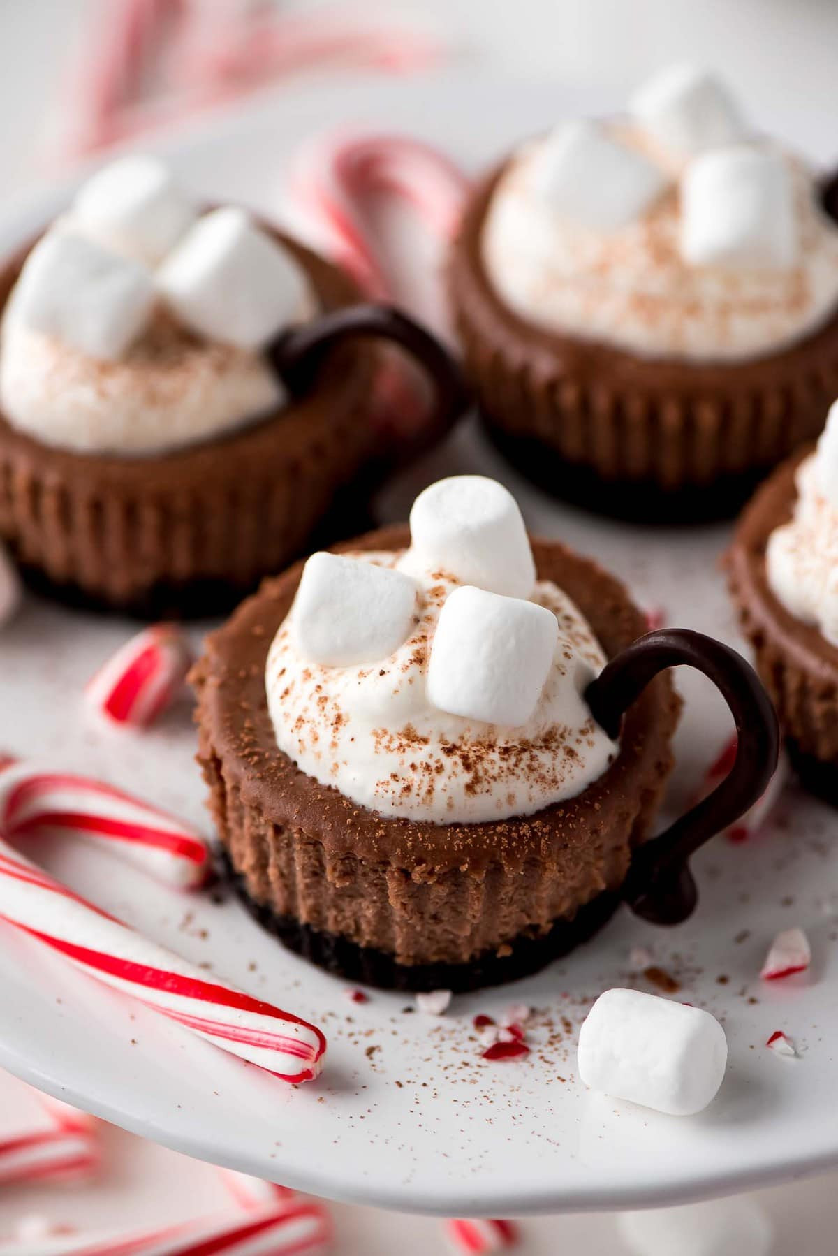 Fancy Christmas Desserts
 Hot Cocoa Mini Cheesecakes