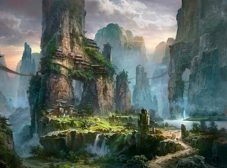 Fantasy Landscape Paintings
 1552 best images about Wonderlands from a Fantasy World on