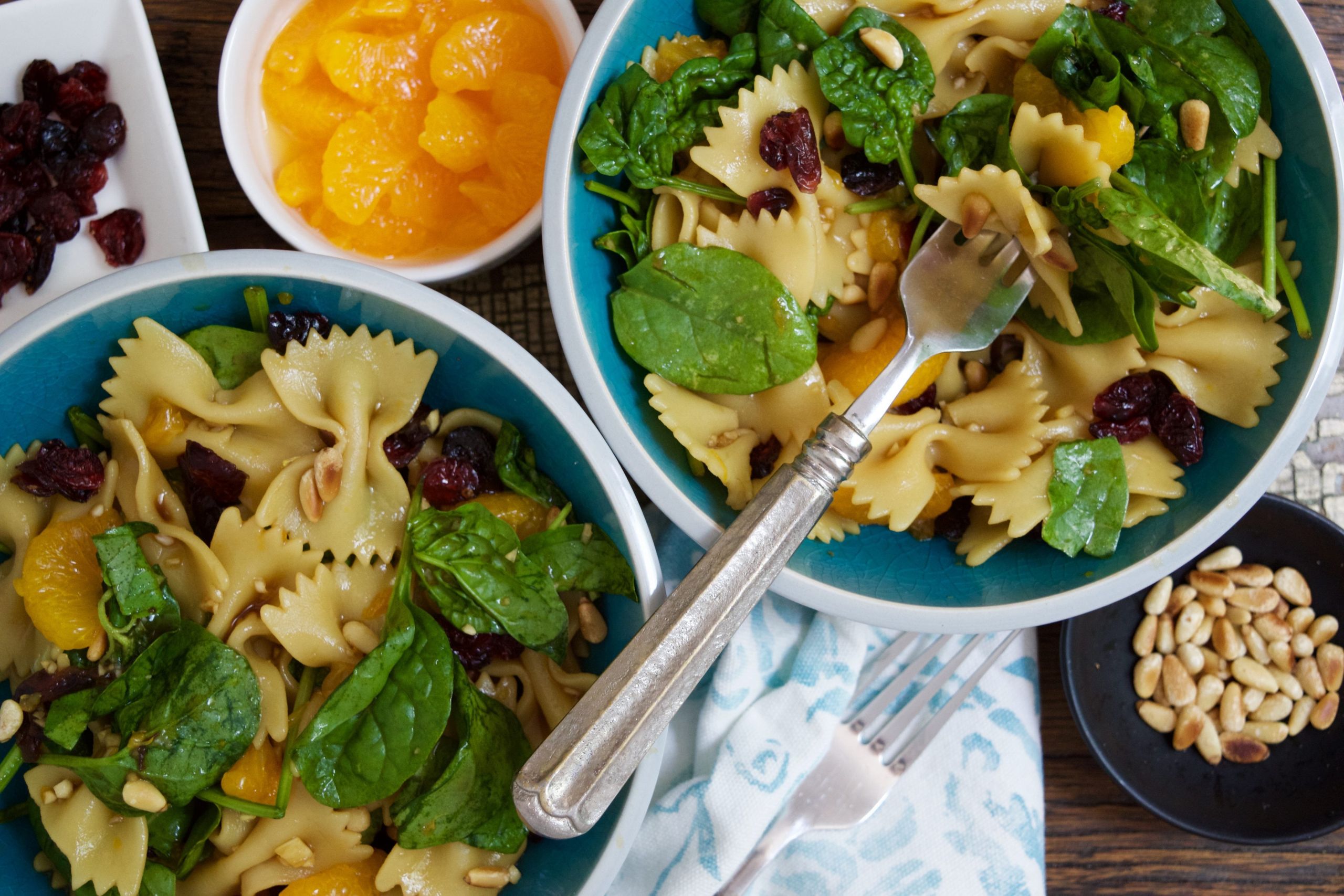 Farfalle Pasta Salad
 Mandarin Farfalle Pasta Salad with Mandarin Oranges Pine