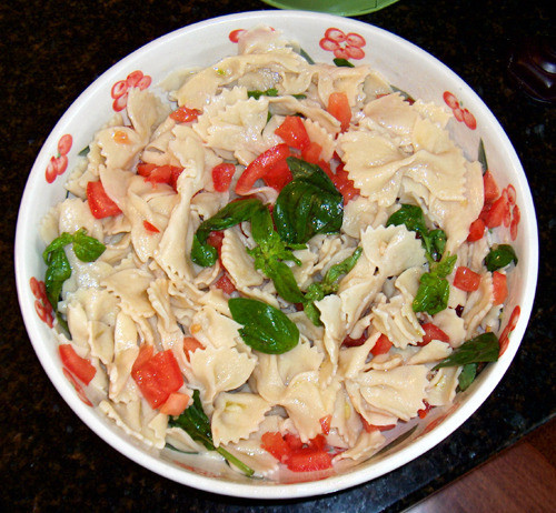 Farfalle Pasta Salad
 Homemade Farfalle Pasta Salad for July 4th Recipe by