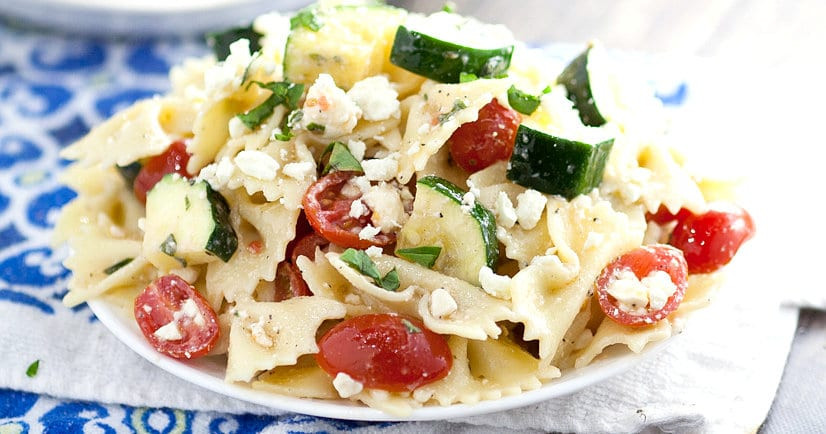 Farfalle Pasta Salad
 Fresh Zucchini Farfalle Pasta Salad