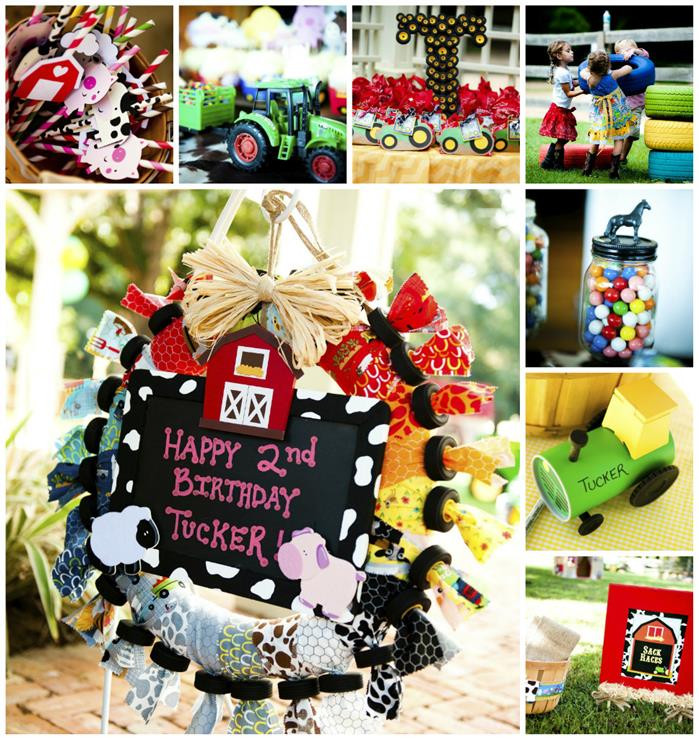 Farm Animal Birthday Party
 Farm Animals and Tractor s Birthday Party Frog Prince
