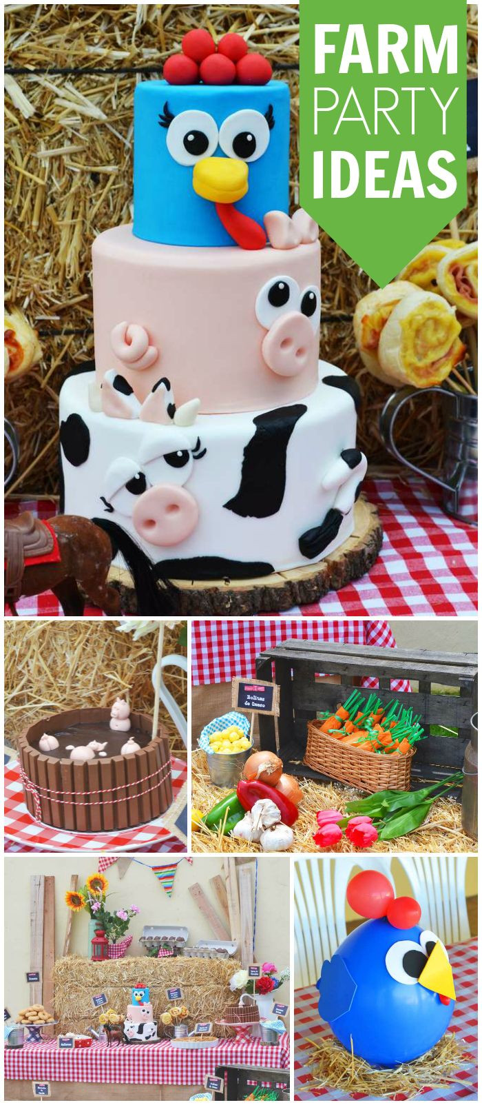 Farm Animals Birthday Party
 Isn t this farm party a great idea for a toddler birthday