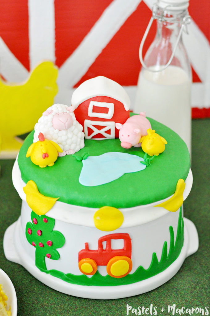 Farm Birthday Cakes
 Farm Animal Theme Birthday Cake