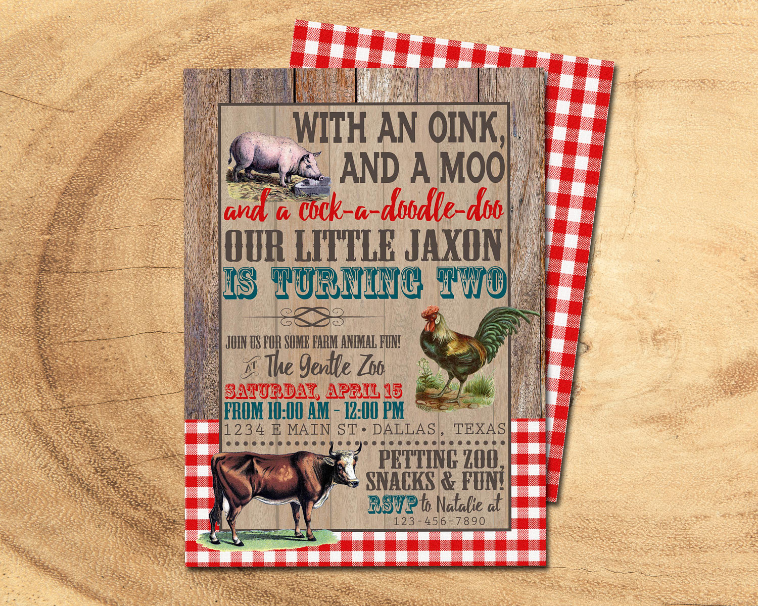 Farm Themed Birthday Invitations
 ON THE FARM Birthday Party Invitation Farm Party Farm