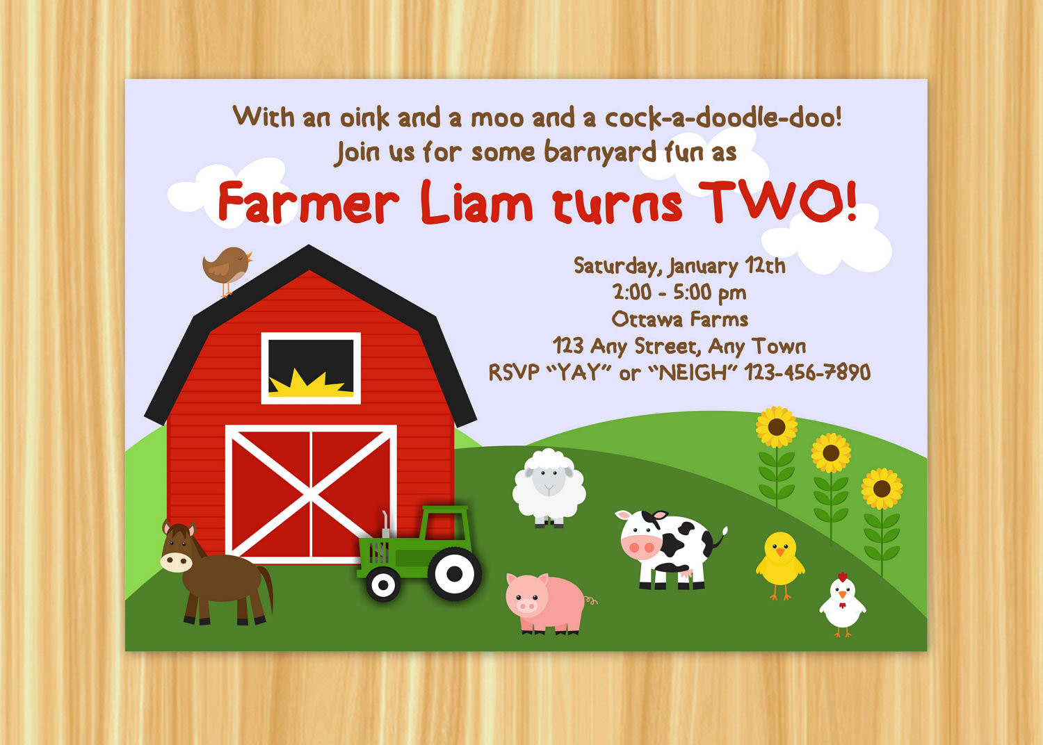 Farm Themed Birthday Invitations
 Farm Invitation Barnyard Invitation Farm Birthday Party