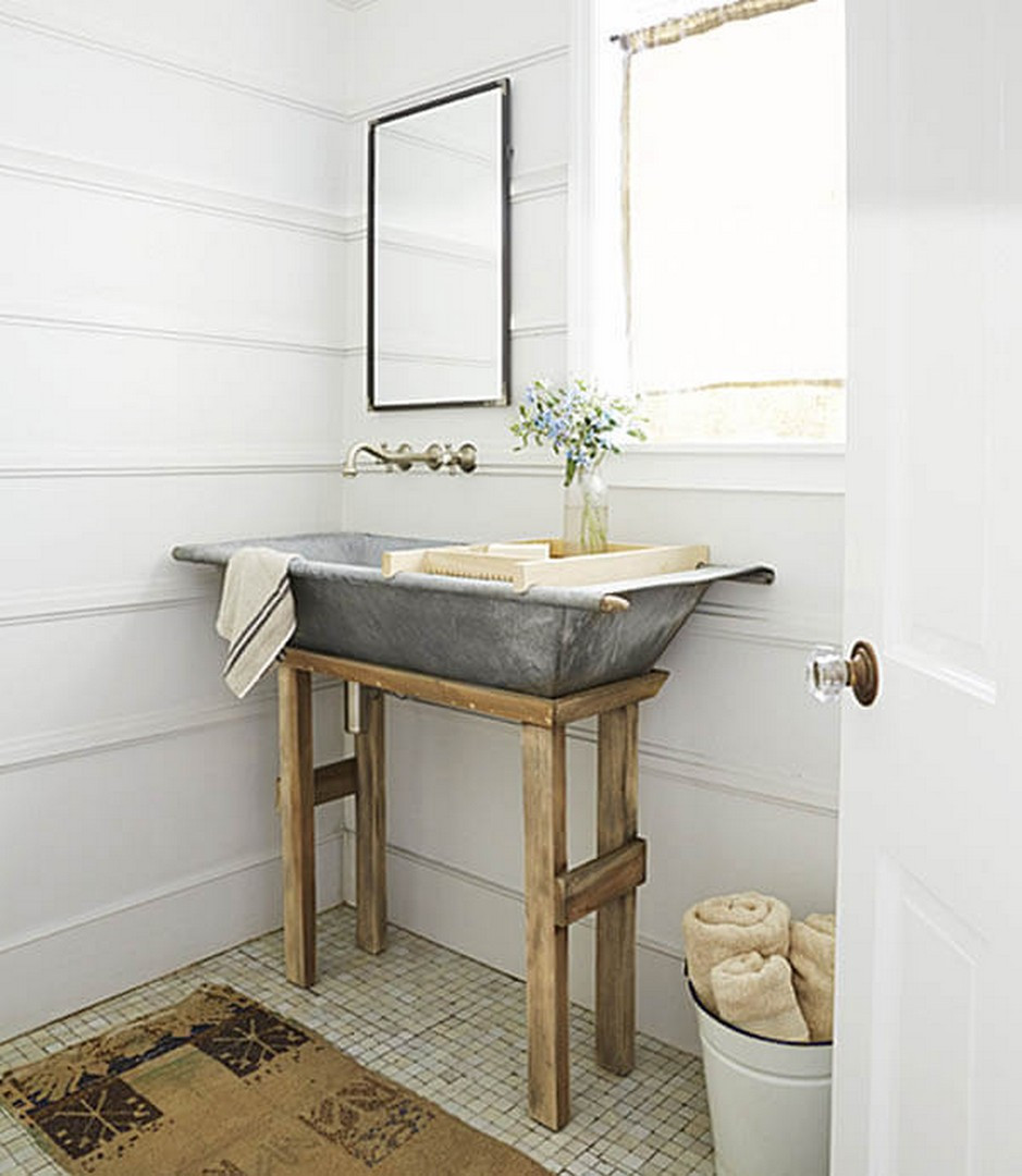 Farmhouse Bathroom Decor
 32 Farmhouse Small Bathroom Remodel and Decorating Ideas