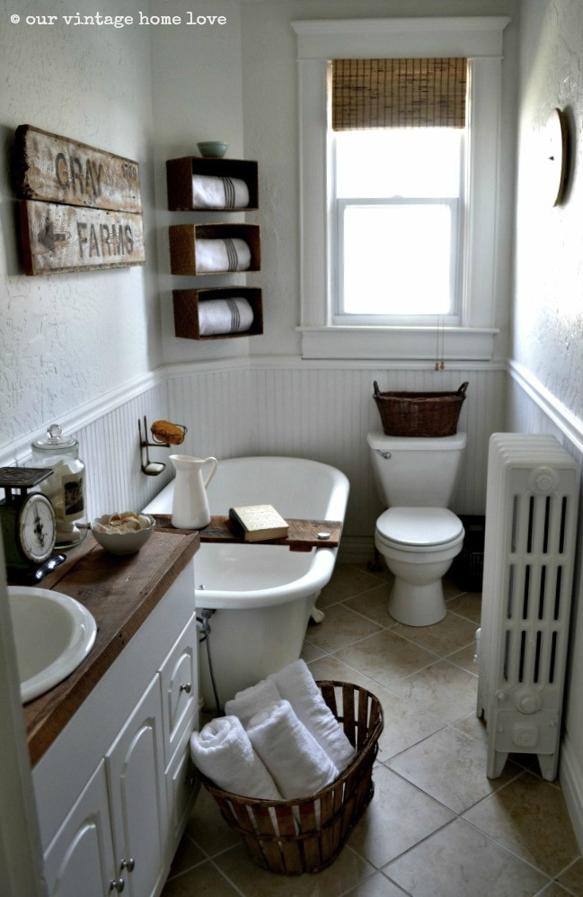 Farmhouse Bathroom Decor
 vintage home love Farmhouse Bathroom