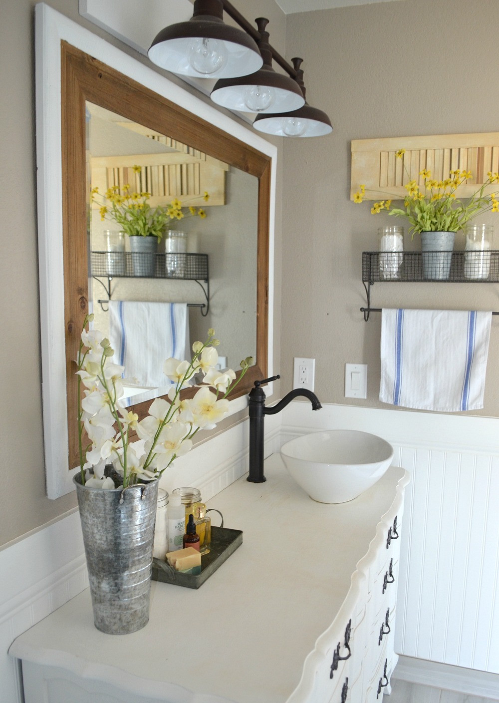 Farmhouse Bathroom Decor
 Honest Review of My Chalk Painted Bathroom Vanities