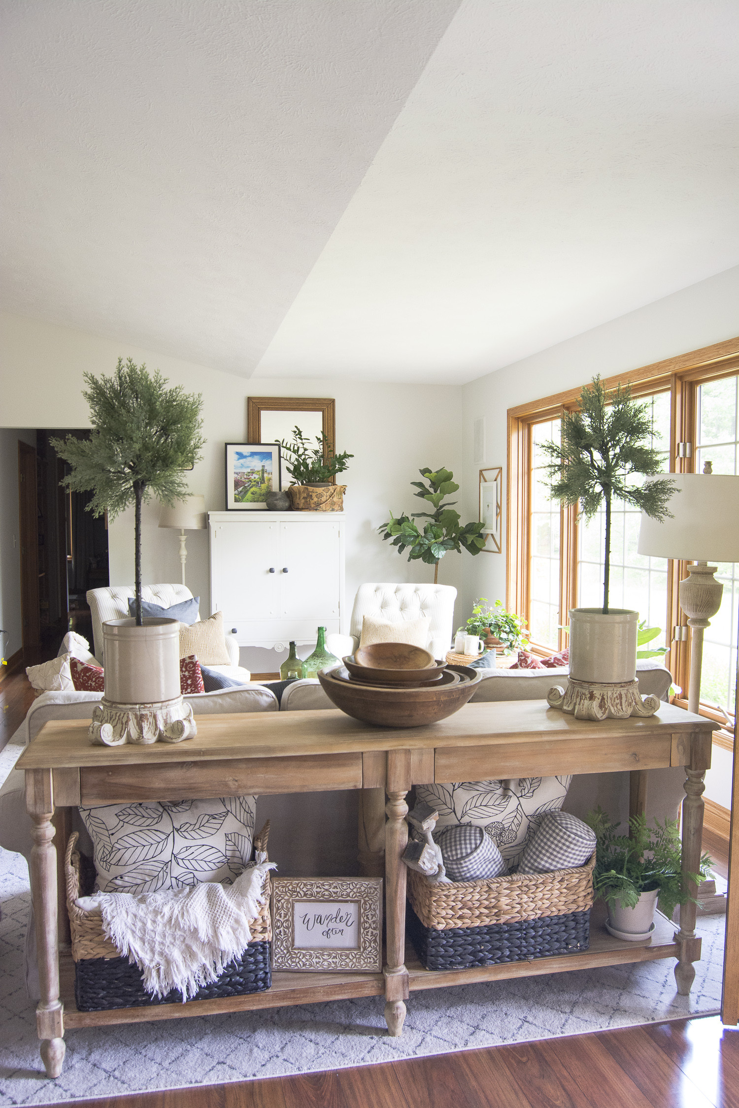 Farmhouse Curtains For Living Room
 Vintage Farmhouse Decor Living Room Update