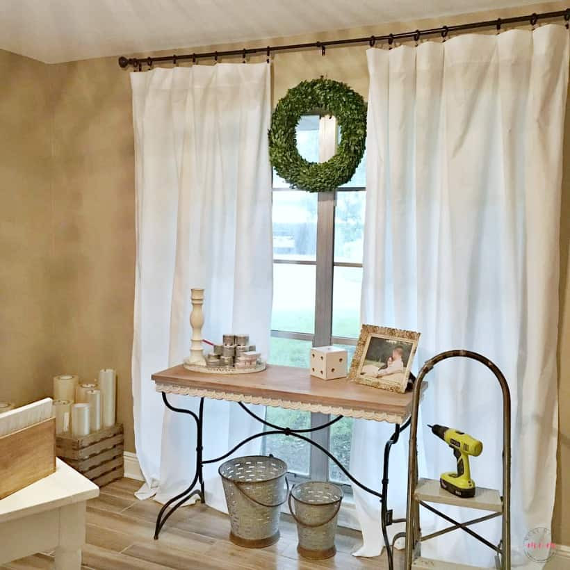 Farmhouse Curtains For Living Room
 Farmhouse Style Cheap Curtains DIY No Sew Curtains For $5