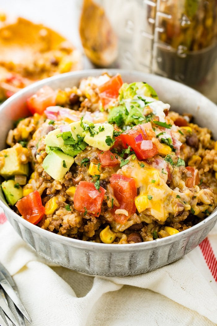 Fast Ground Beef Recipes
 Instant Pot Ground Beef Burrito Bowls Oh Sweet Basil