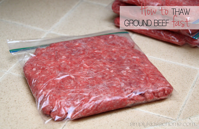 Fastest Way To Defrost Ground Beef
 How to Quickly Thaw Ground Beef Yellow Bliss Road