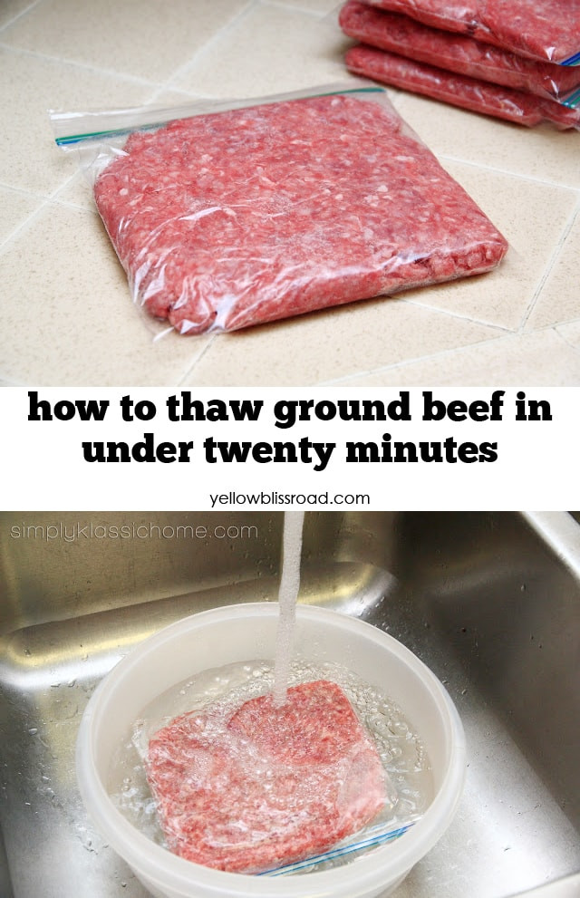 Fastest Way To Defrost Ground Beef
 How to Quickly Thaw Ground Beef Yellow Bliss Road