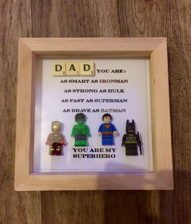 Father'S Day Gift Box Ideas
 Dad superhero box frame by FigureFrames on Etsy