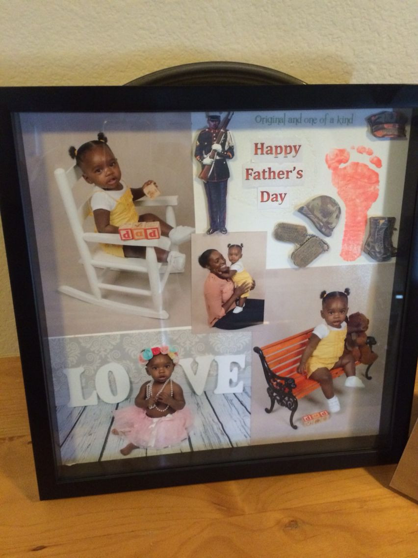 Father'S Day Gift Box Ideas
 Daddy s first Father s Day shadow box t