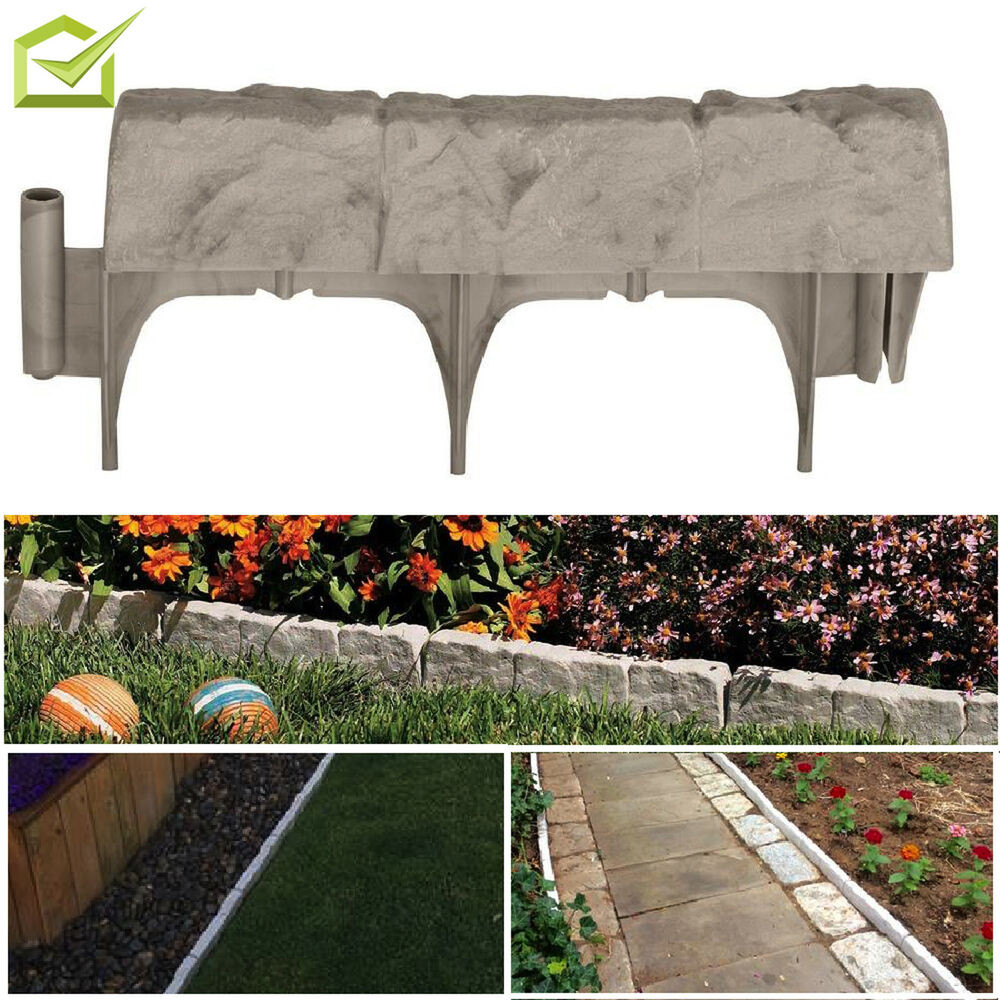 Faux Stone Landscape Edging
 Garden Border Edging Stone Outdoor Decor Edge Landscape