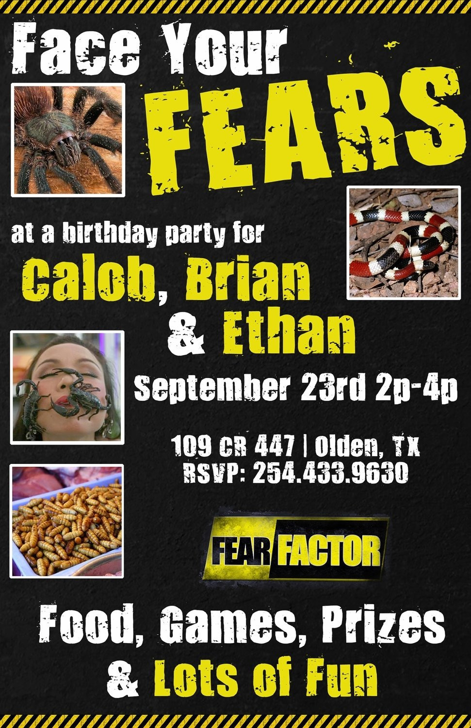 Fear Factor Birthday Party
 10 Most Popular Fear Factor Birthday Party Ideas 2019