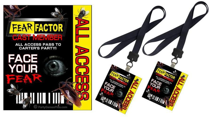 Fear Factor Birthday Party
 Fear Factor Party Badges EDITABLE — PartyGamesPlus