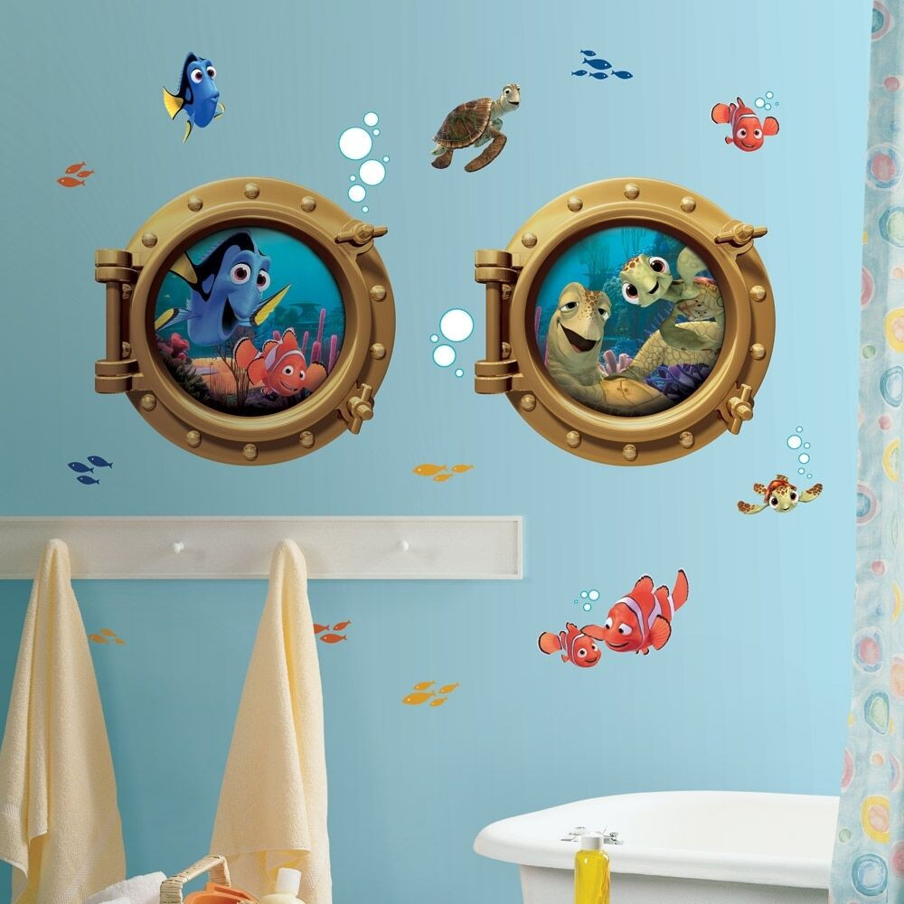 Finding Dory Bathroom Decor
 Disney FINDING NEMO 19 BiG WALL DECALS Kids Bathroom
