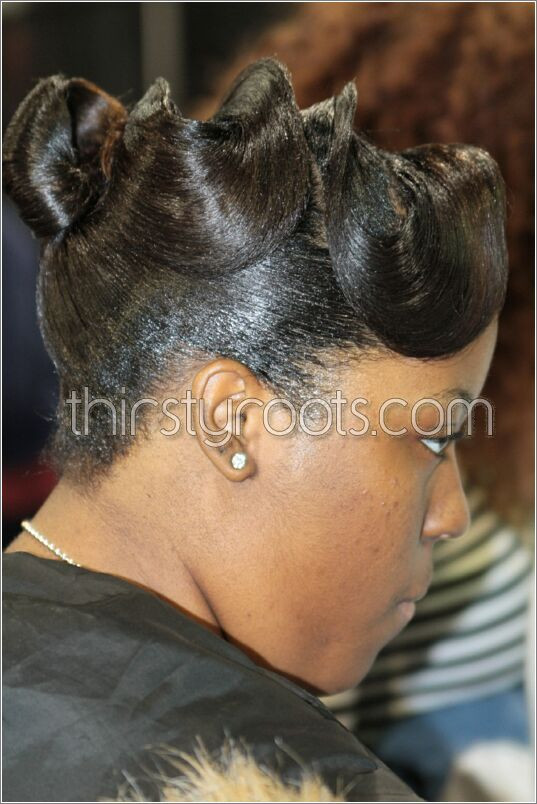 Finger Waves Updo Hairstyles
 relaxed hairstyles updo finger waves thirstyroots