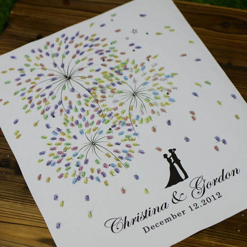 Fingerprint Guest Book Wedding
 Aliexpress Buy Personalized Fingerprint Wedding