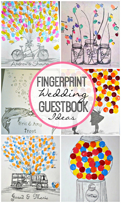 Fingerprint Guest Book Wedding
 Fingerprint Wedding Guestbooks – DIY Weddings
