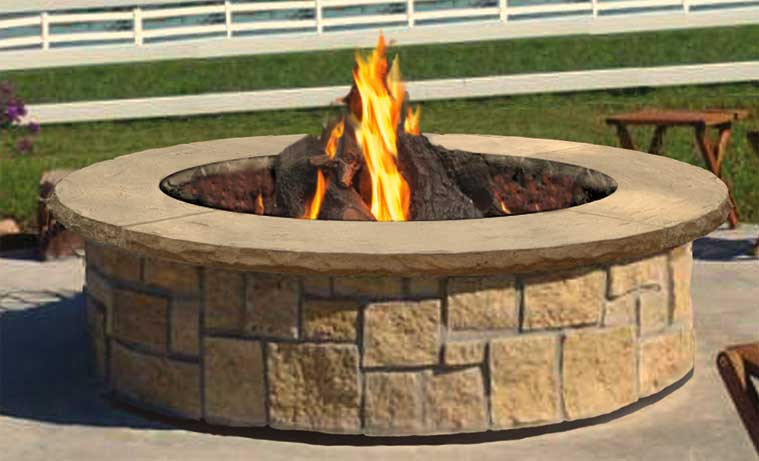 Fire Pit Kit Stone
 Stone Age Manufacturing 48 Inch Round Outdoor Fire