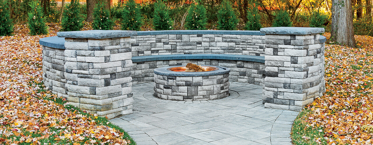 Fire Pit Kit Stone
 Cast Stone Wall Round Fire Pit Kit