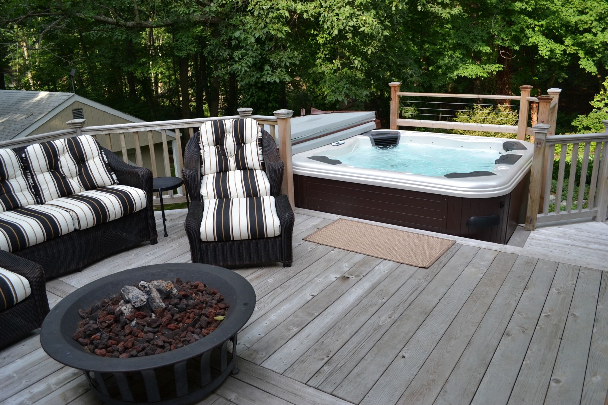 Fire Pit On Wood Deck
 wood burning fire pits – The Deck and Patio pany