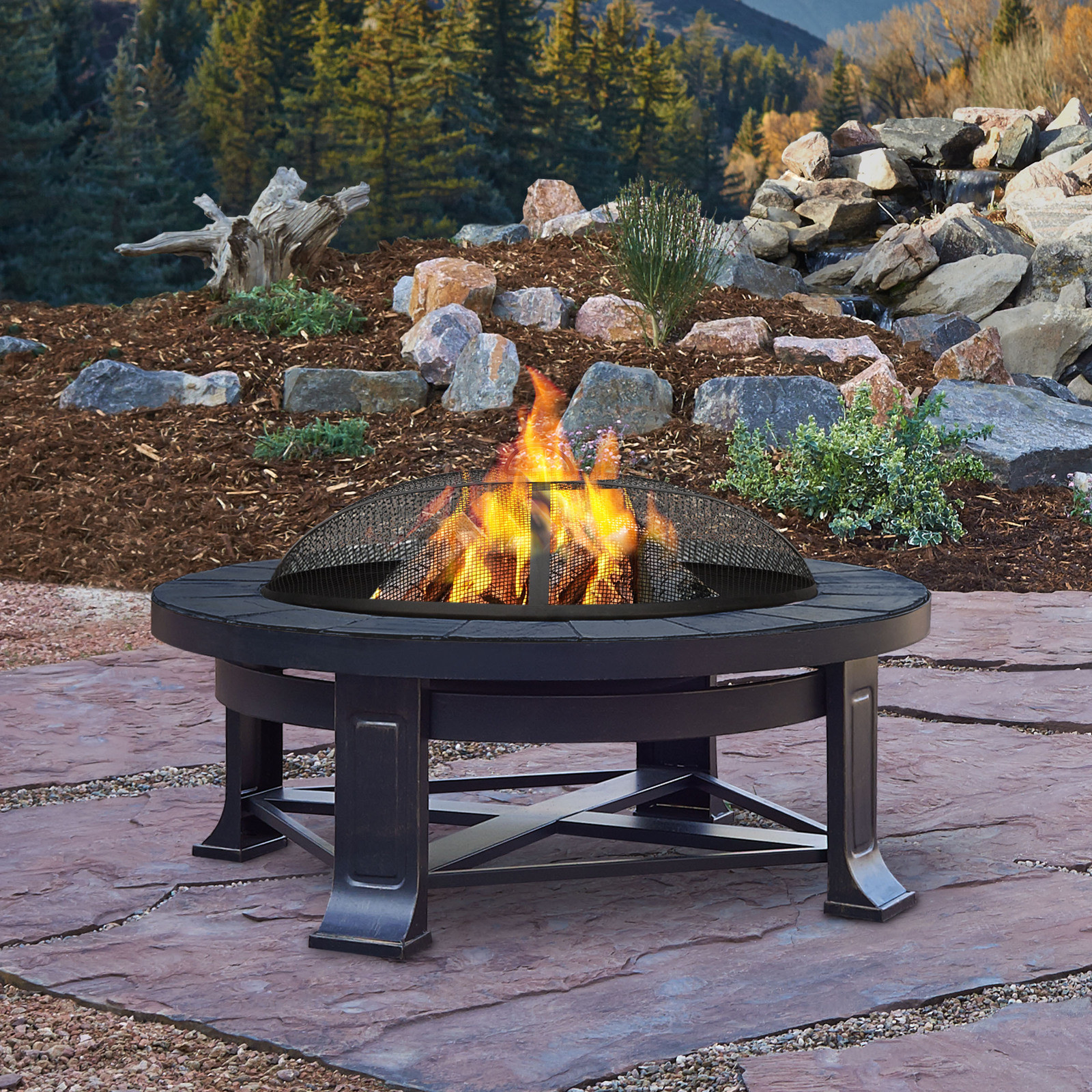 Fire Pit On Wood Deck
 Real Flame Edwards 33 75" Outdoor Patio Deck Wood Burning