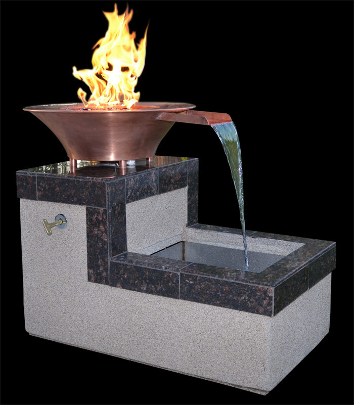Fire Pit With Water Fountain
 Copper Fire Bowl Water Fountain