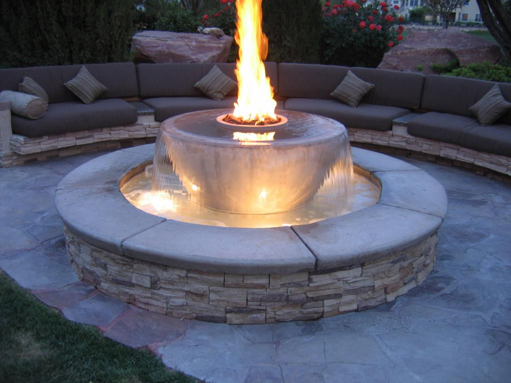 Fire Pit With Water Fountain
 Backyard Fire Pit or Fountain