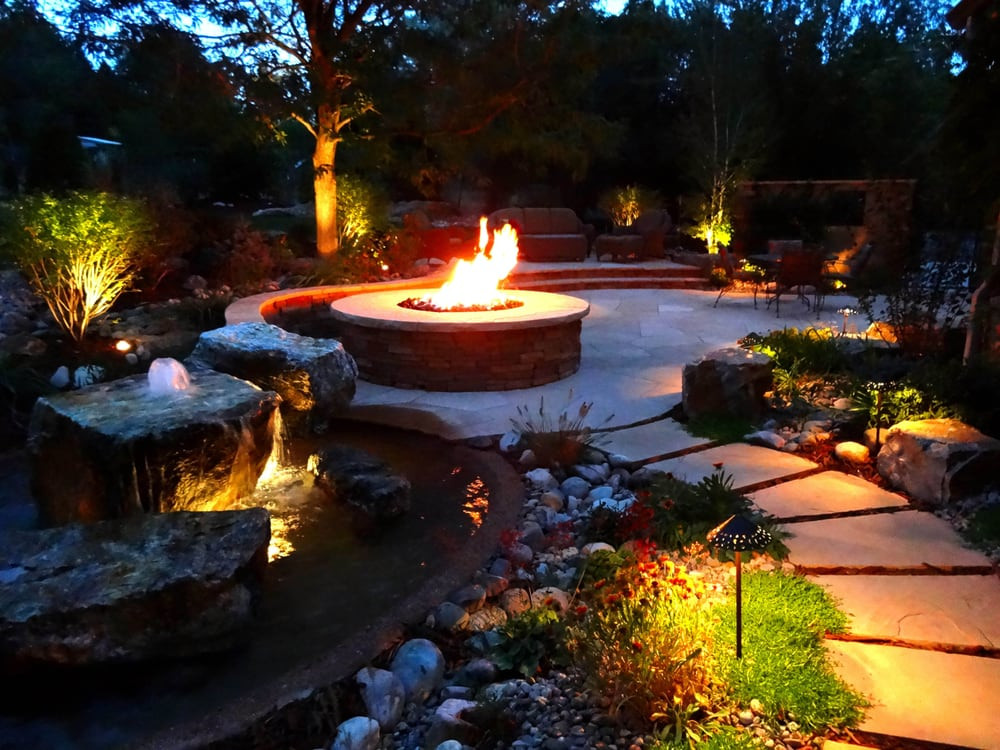 Fire Pit With Water Fountain
 Outdoor Fire Pits and Water Feature