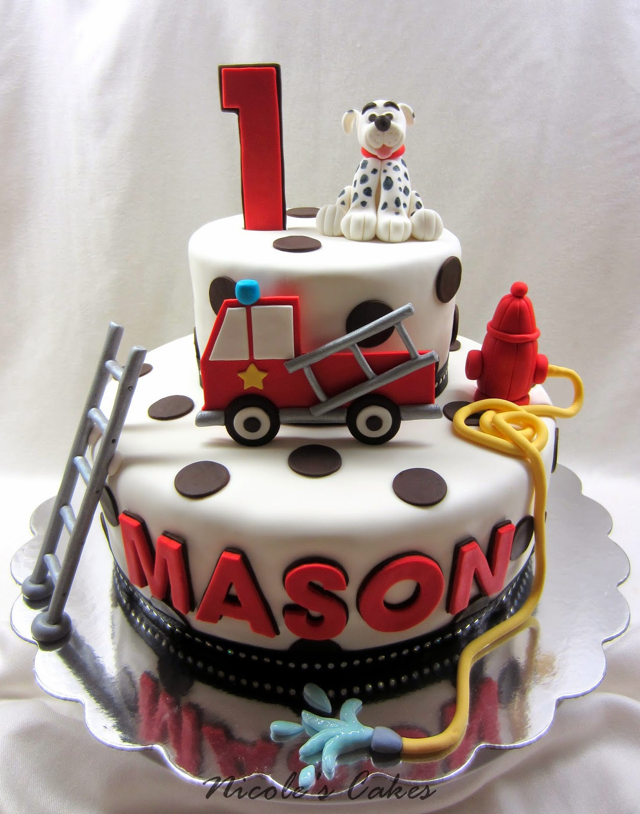 Fire Truck Birthday Cake
 Confections Cakes & Creations Firetruck & Dalmation 1st