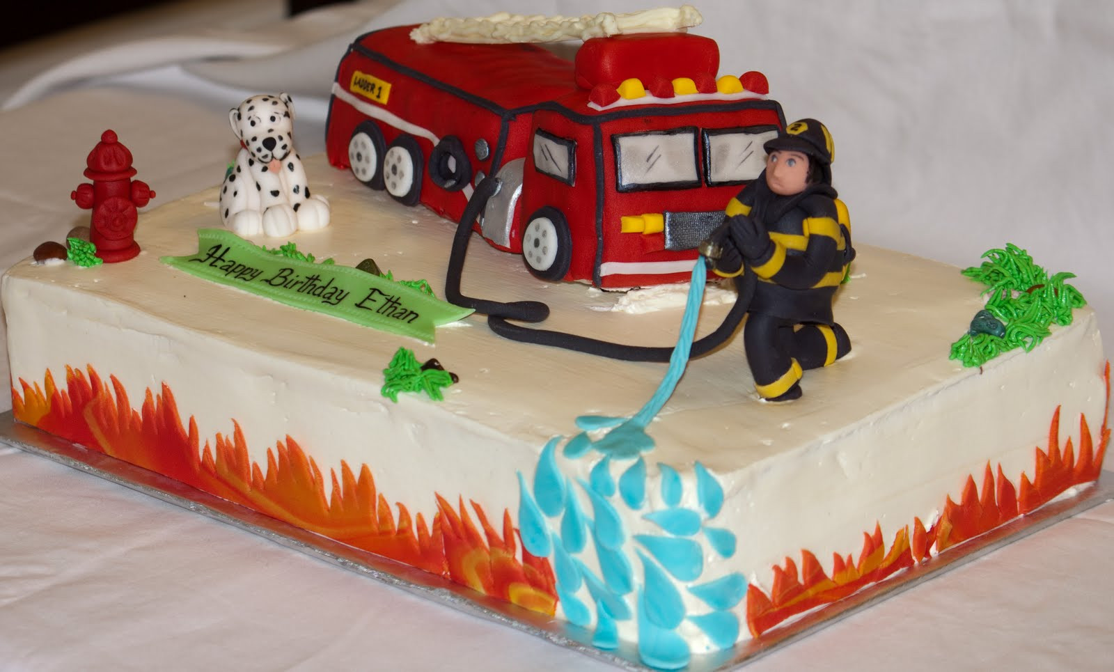 Fire Truck Birthday Cake
 Firetruck cake