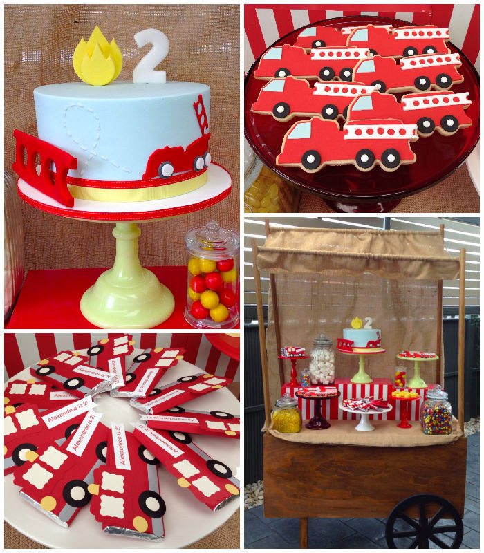 Fire Truck Birthday Party Ideas
 Kara s Party Ideas Vintage Fire Truck Themed Birthday