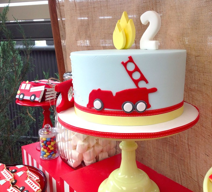 Fire Truck Birthday Party Ideas
 Kara s Party Ideas Vintage Fire Truck themed birthday