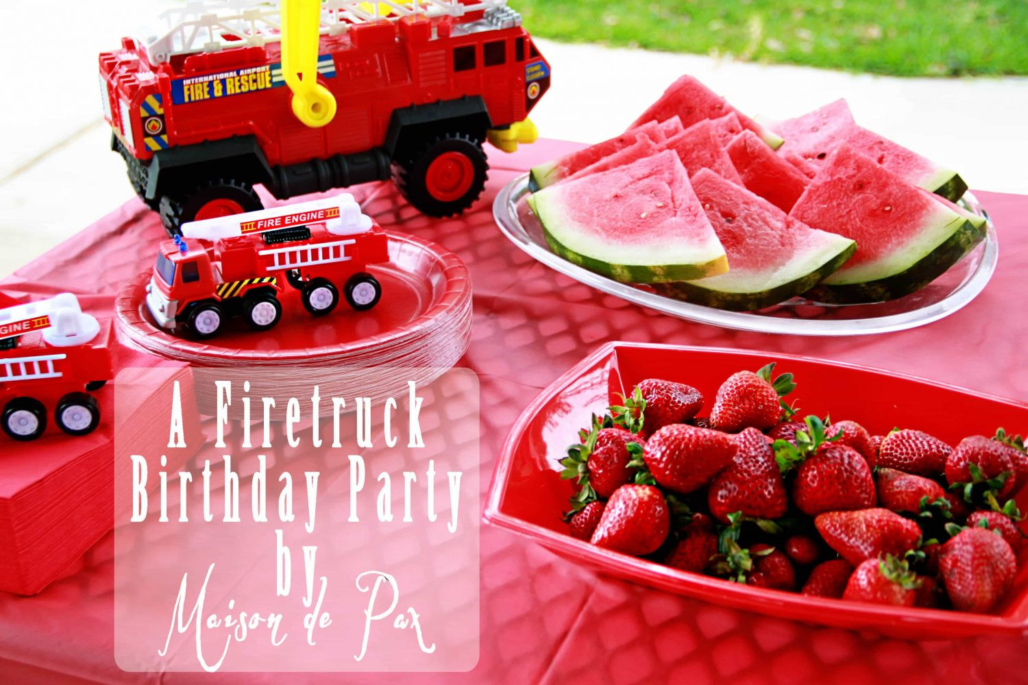 Fire Truck Birthday Party Ideas
 A Smokin Hot Fire Truck Birthday Party Maison de Pax