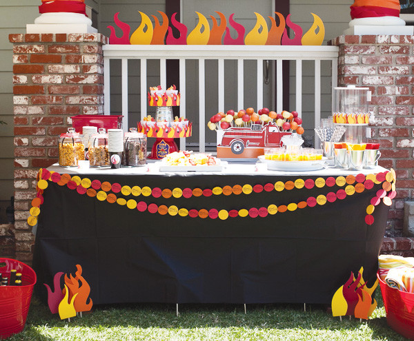 Fire Truck Birthday Party Ideas
 Party Frosting Fireman Firetruck Birthday Party Ideas