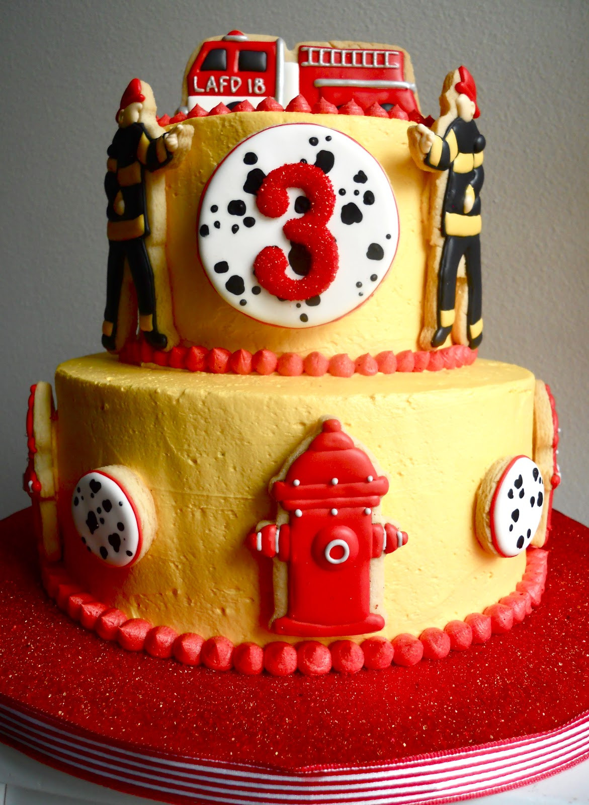 Fireman Birthday Cake
 Oh Sugar Events Fireman Cake