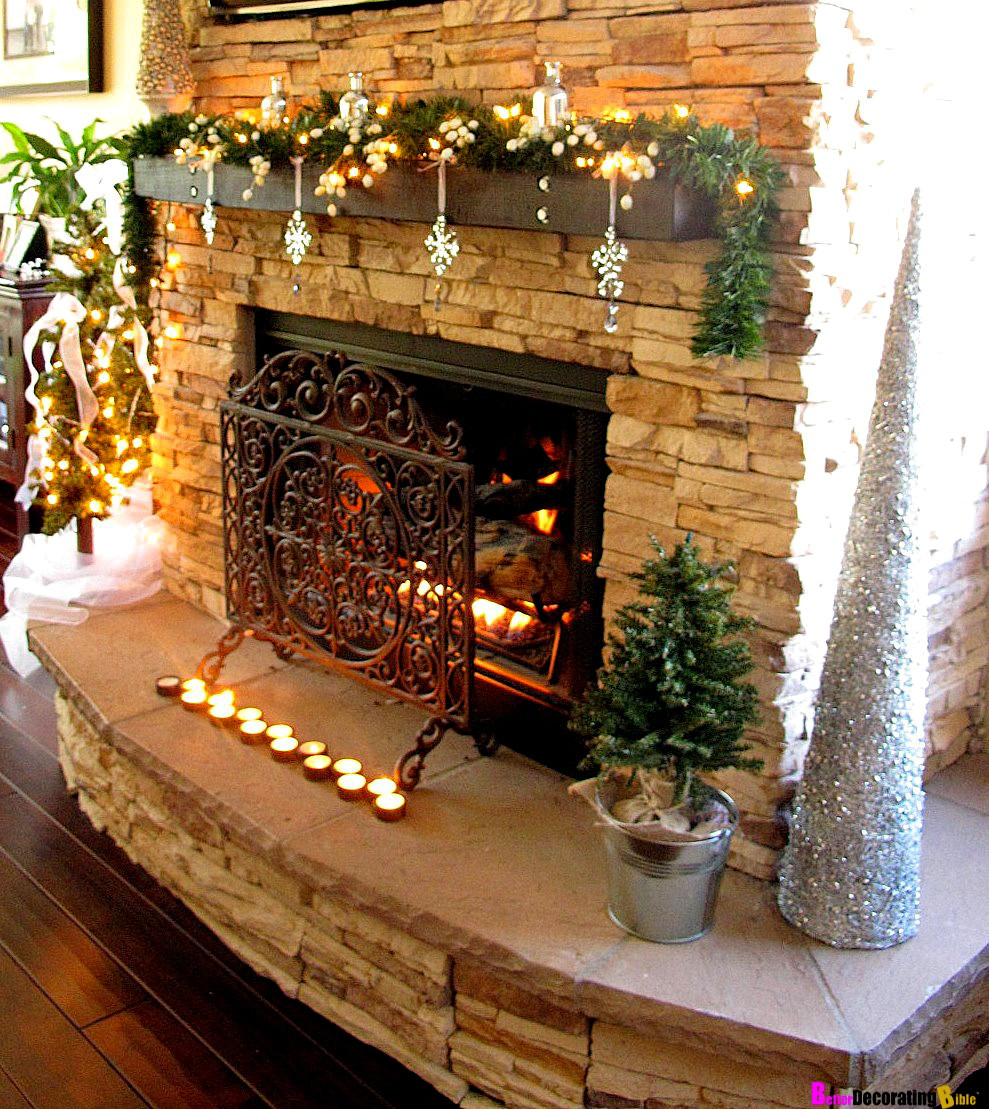 Fireplace Christmas Decoration
 Orange Xmas