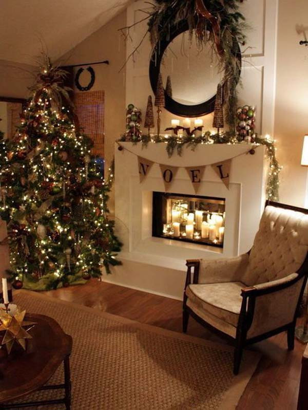 Fireplace Christmas Decoration
 50 Most Beautiful Christmas Fireplace Decorating Ideas