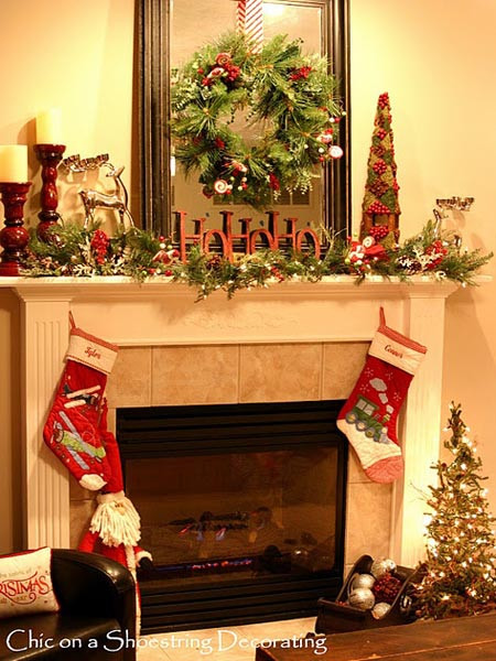 Fireplace Christmas Decoration
 50 Most Beautiful Christmas Fireplace Decorating Ideas