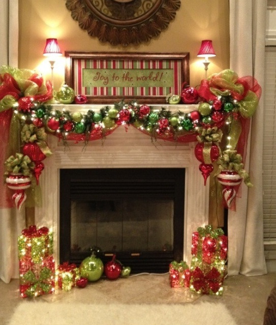 Fireplace Christmas Decoration
 ADD FIRE TO THE FIREPLACE AREA WITH MESMERIZING DECORATION