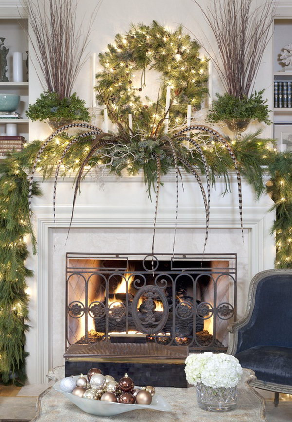 Fireplace Christmas Decorations
 25 Gorgeous Christmas Mantel Decoration Ideas & Tutorials