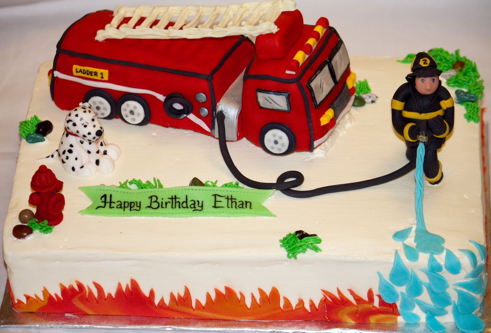 Firetruck Birthday Cake
 Firetruck cake