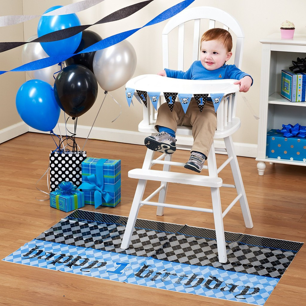 First Birthday High Chair Decorations
 Boys 1st Birthday Lil Rebel High Chair Decor Kit & Bib