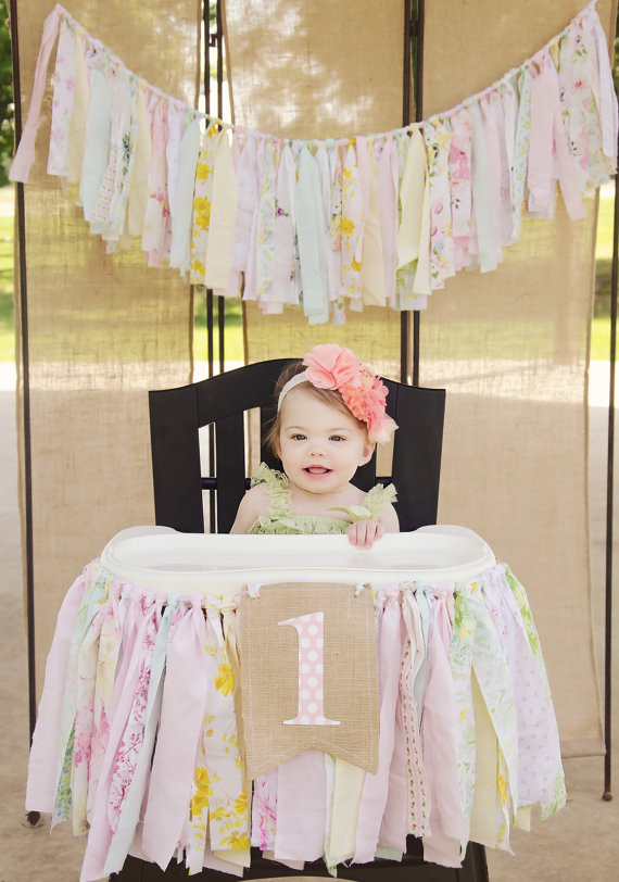 First Birthday High Chair Decorations
 Girls High Chair Banner First Birthday Party Supplies